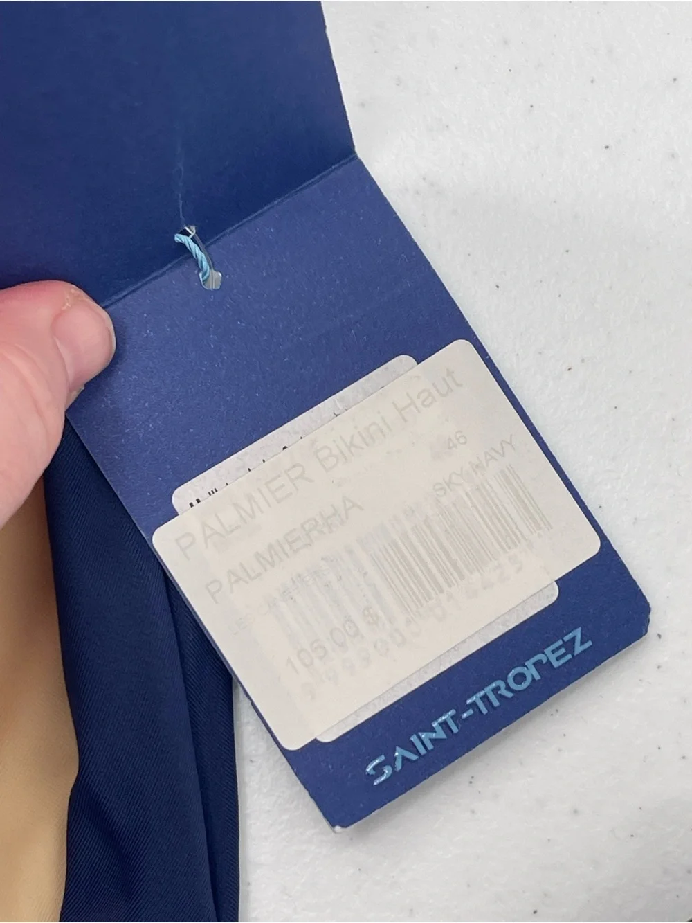 Les Canebiers NWT blue white bikini top